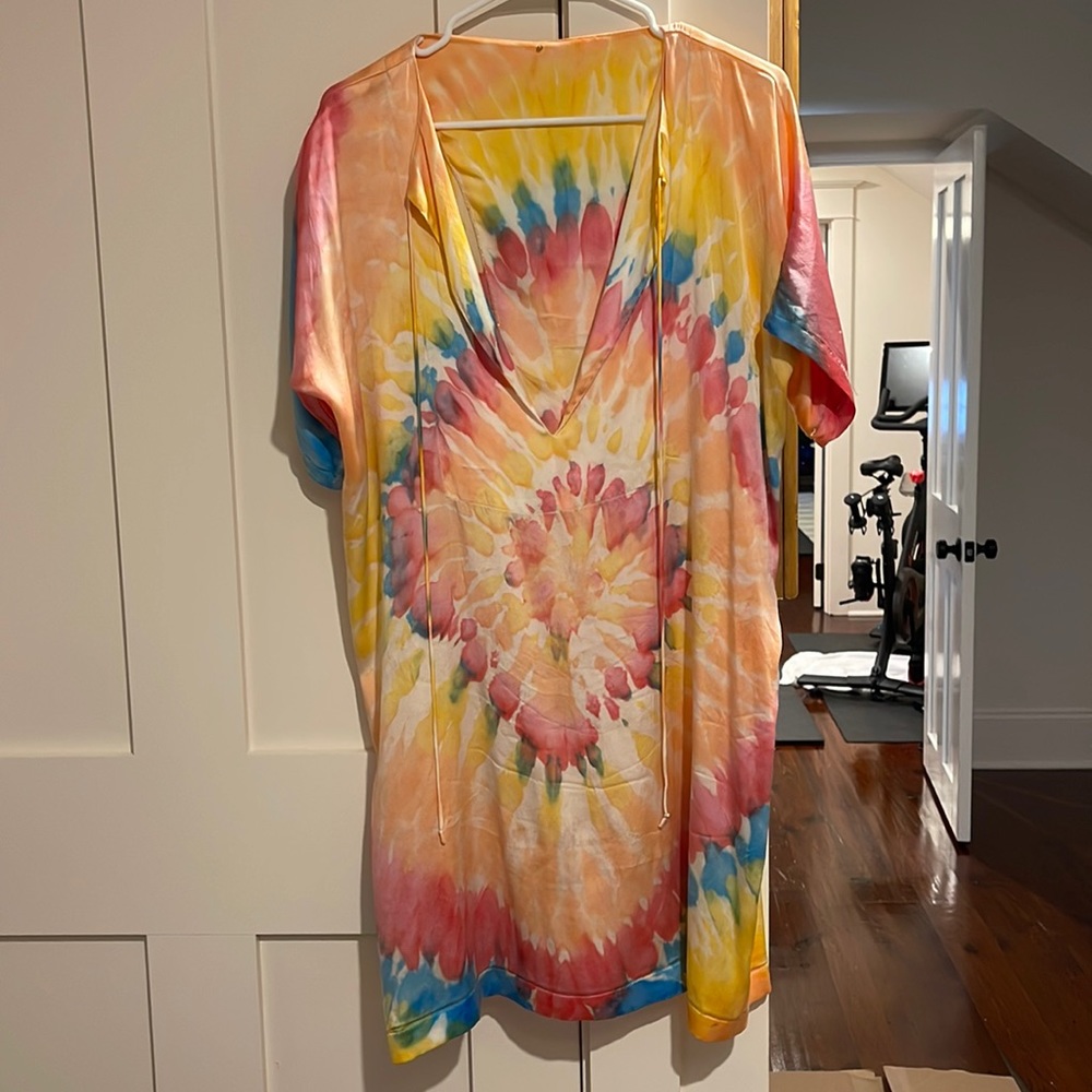 AQC washable silk tie dye dress - XS